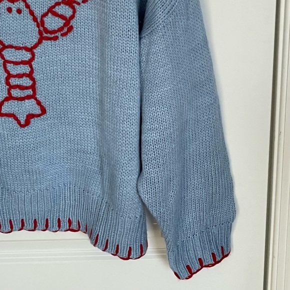 Vernacular lobster crewneck pullover sweater blue 54174 - Picture 6 of 15